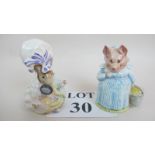 Two Beswick 'gold back' Beatrix Potter figures, 'Lady Mouse from Tailor of Gloucester',