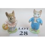 Two Beswick 'gold back' Beatrix Potter figures,