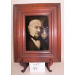 A Victorian portrait tile by Sherwin and Cotton, Hanley, Stafford, 1898, depicting Gladstone,