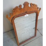 A 19th century burr walnut table top mirror est: £30-£50