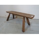 A small rustic oak country pig bench est: £40-£60