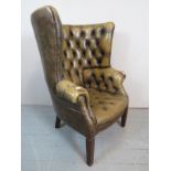 A 20th century gentleman's leather armchair,