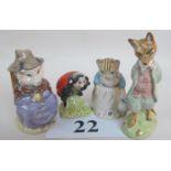 Four Royal Albert Beatrix Potter figures