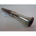 A silver plated and leather finished telescope by Ross of London, No.