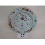 A late 18th/early 19th century Chinese 'Famille Rose' porcelain plate est: £50-£80 (N)