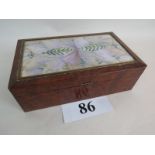 A good quality amboyna veneered box, the