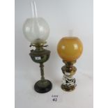Two 19th century oil lamps est: £25-£45