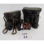 Three sets of old binoculars est: £40-£60