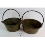 Two 19th century brass jam pots est: £40-£60