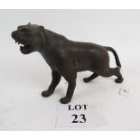 A bronze Chinese tiger (a/f) est: £40-£60