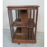 A 19th century mahogany and oak revolving bookcase,