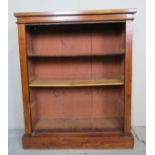 A 19th century mahogany open bookcase with two adjustable shelves est: £80-£120