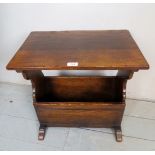 A Titchmarsh & Goodwin period style oak magazine rack,