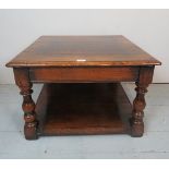 A Titchmarsh & Goodwin period style oak coffee table, with a single blind drawer,