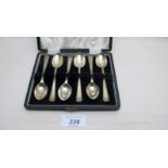 A set of six silver teaspoons Sheffield