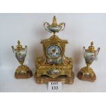 A fine quality French porcelain and gilt