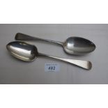 A pair of Georgian old English serving s