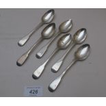 A set of six Georgian silver teaspoons,