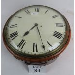 A large unnamed 19th century wall clock