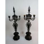 A fine late 19th century pair of bronzed