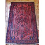 A Hamadan rug (195 cm x 125 cm approx) e