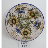 Decorative Faience wall charger, 35 cm d