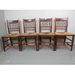 A set of four 19th Century country oak d