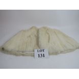 A vintage white fur ladies evening stole