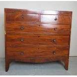 A 19th century mahogany chest of two sho