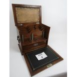 A good quality Edwardian oak writing box,