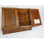 A late Victorian/Edwardian walnut stationary box,