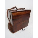 An antique mahogany chronometer box, c.