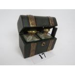 A pretty Victorian gilt-metal mounted tooled leather box,