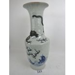 A large Chinese 'Crackle-ware' vase, dec