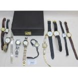 A collection of 12 various wristwatches