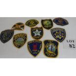 A collection of American Sheriff's badge