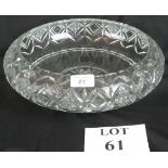 Cut glass fruit bowl, 32 cm diameter est
