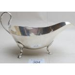 An Irish silver sauce boat, Dublin 1791,