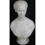Copeland Parian ware bust of Mary Thorny