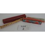 Bandmaster harmonica and wooden recorder by Erich Hellinger,
