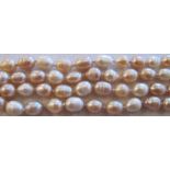 Blush freshwater pearl necklace, flapper