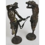 Pair of finely detailed bronze figures o
