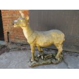 A 20th Century garden ornament of a deer