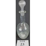 A cut glass decanter with stopper, 33 cm