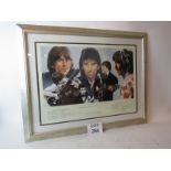 Beatles Interest - A pencil signed limited edition colour printed tribute to George Harrison MBE