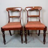 A Victorian pair of mahogany dining chai