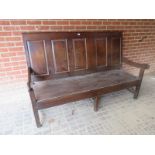 A 19th century mahogany panelled back se