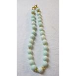 Caribbean larimar necklace, each 14 mm r