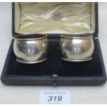 A pair of silver napkin rings, Birmingha