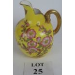 Large Royal Worcester jug decorated in a